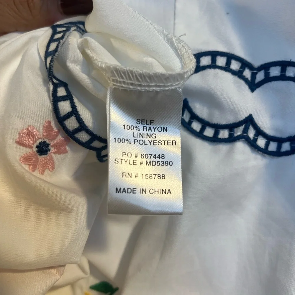 Mable Mini Floral EmbroideredDress sz L - Picture 4 of 7